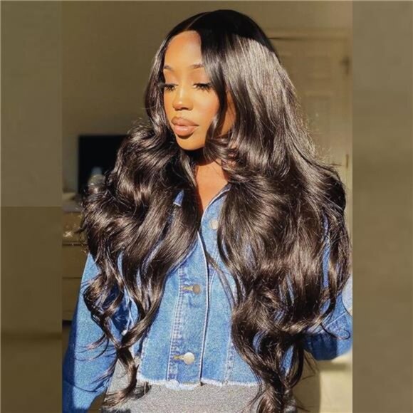V Part Wig Body Wave Upgrade U Part Synthetic Wigs for Black Women Brown Long